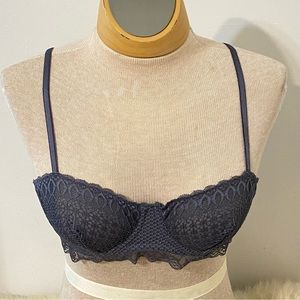 Candie's Lacey Balconette Type Bras Grey size 34B